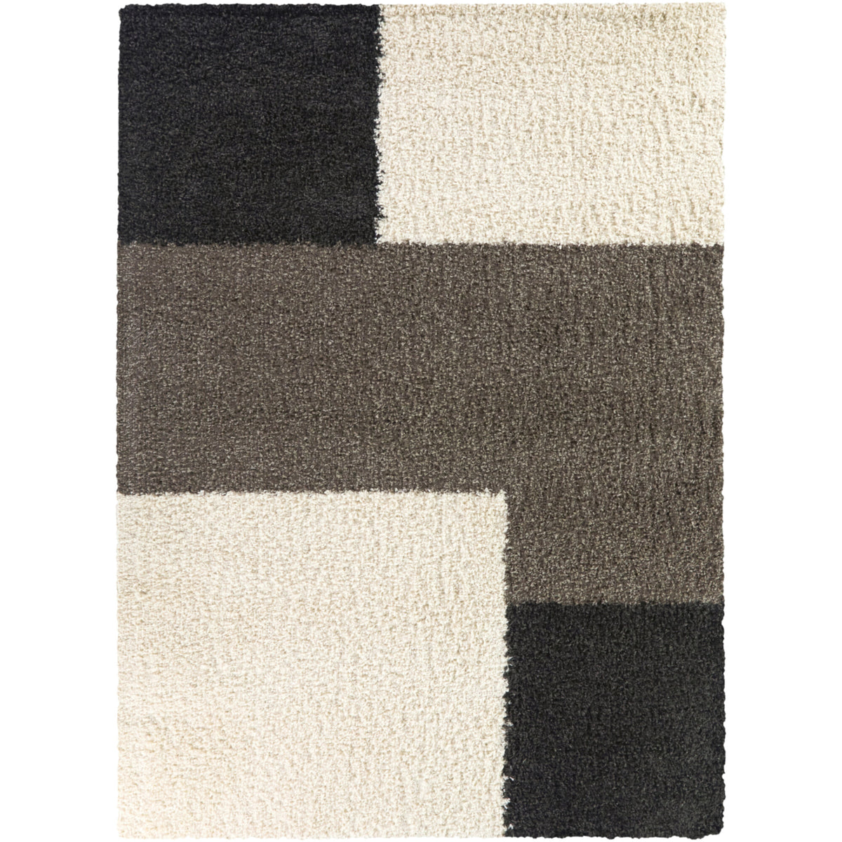 Roger Geometric Shag  Area Rug