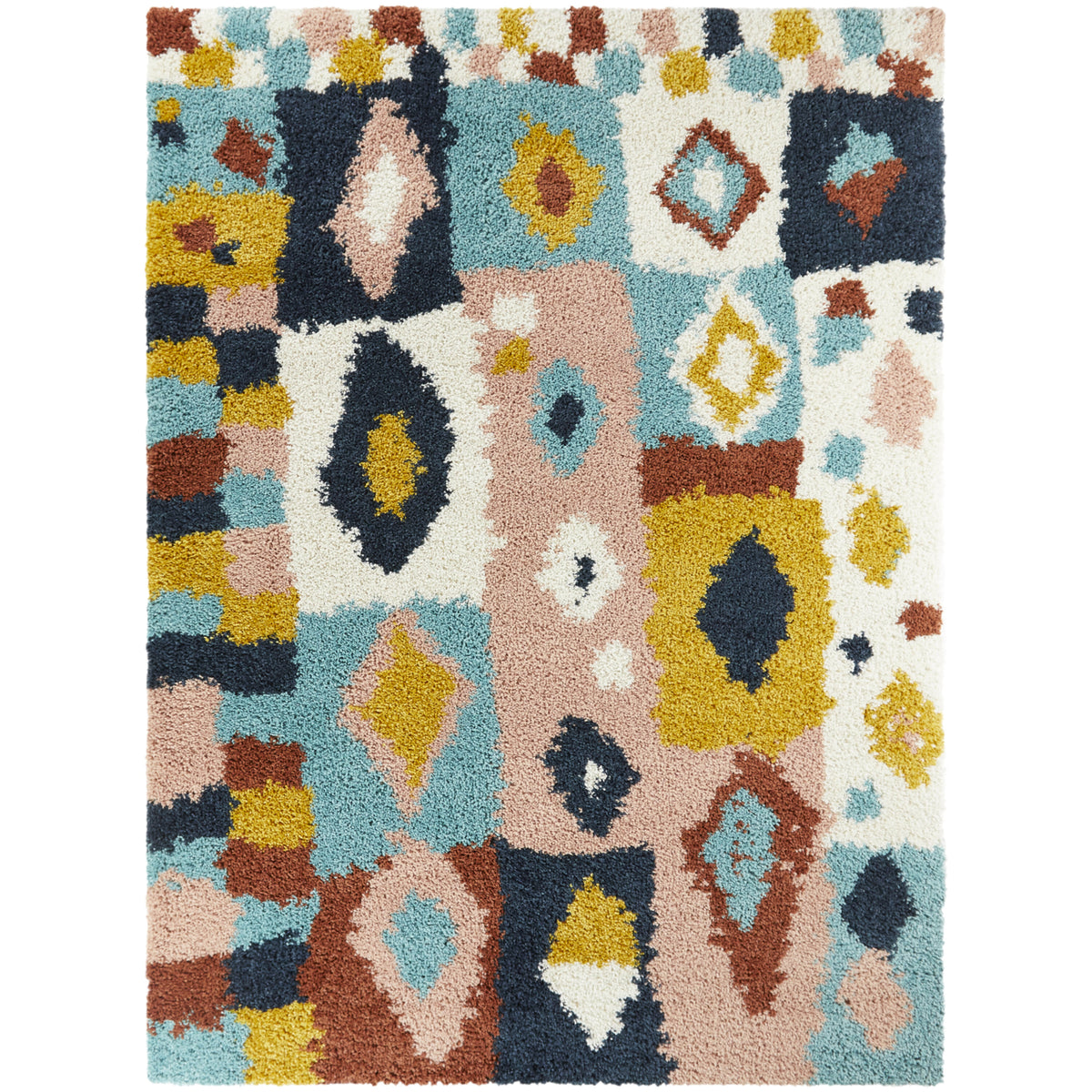 Pembe Bohemian Shag Area Rug