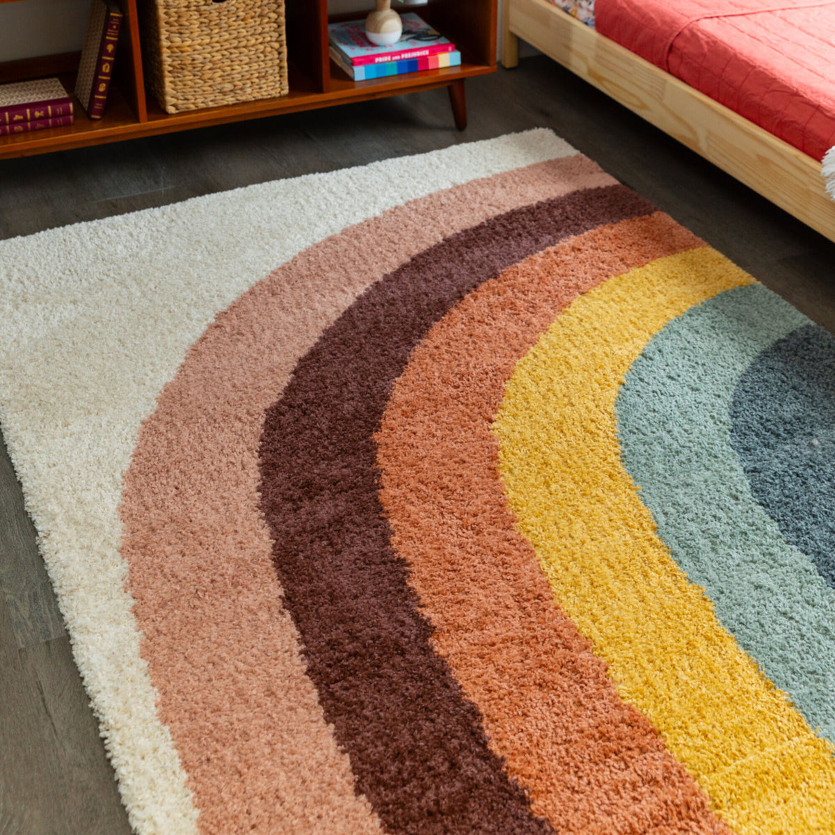 Amelia Rainbow Shag Area Rug