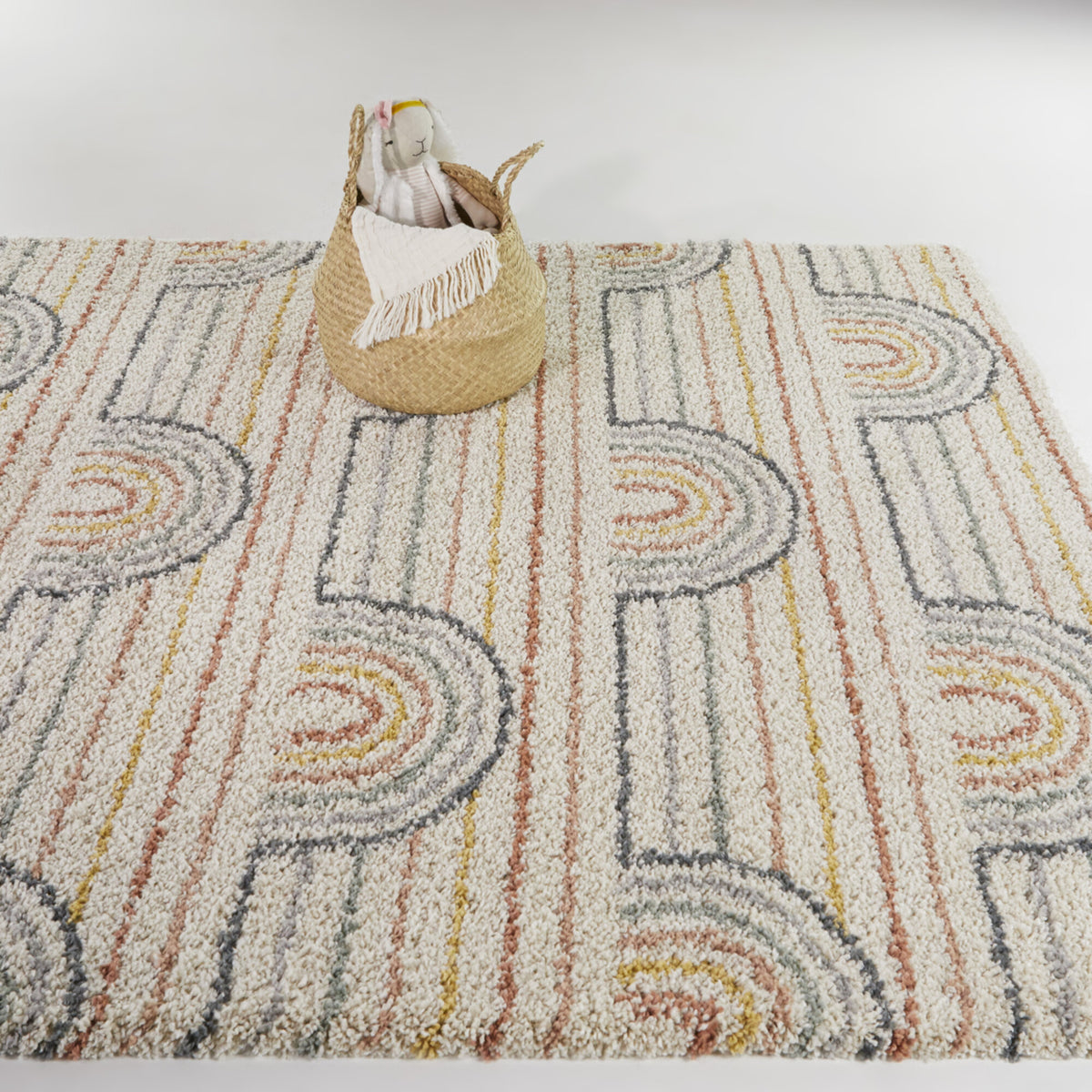 Hailey Kids Rainbow Stripe Area Rug