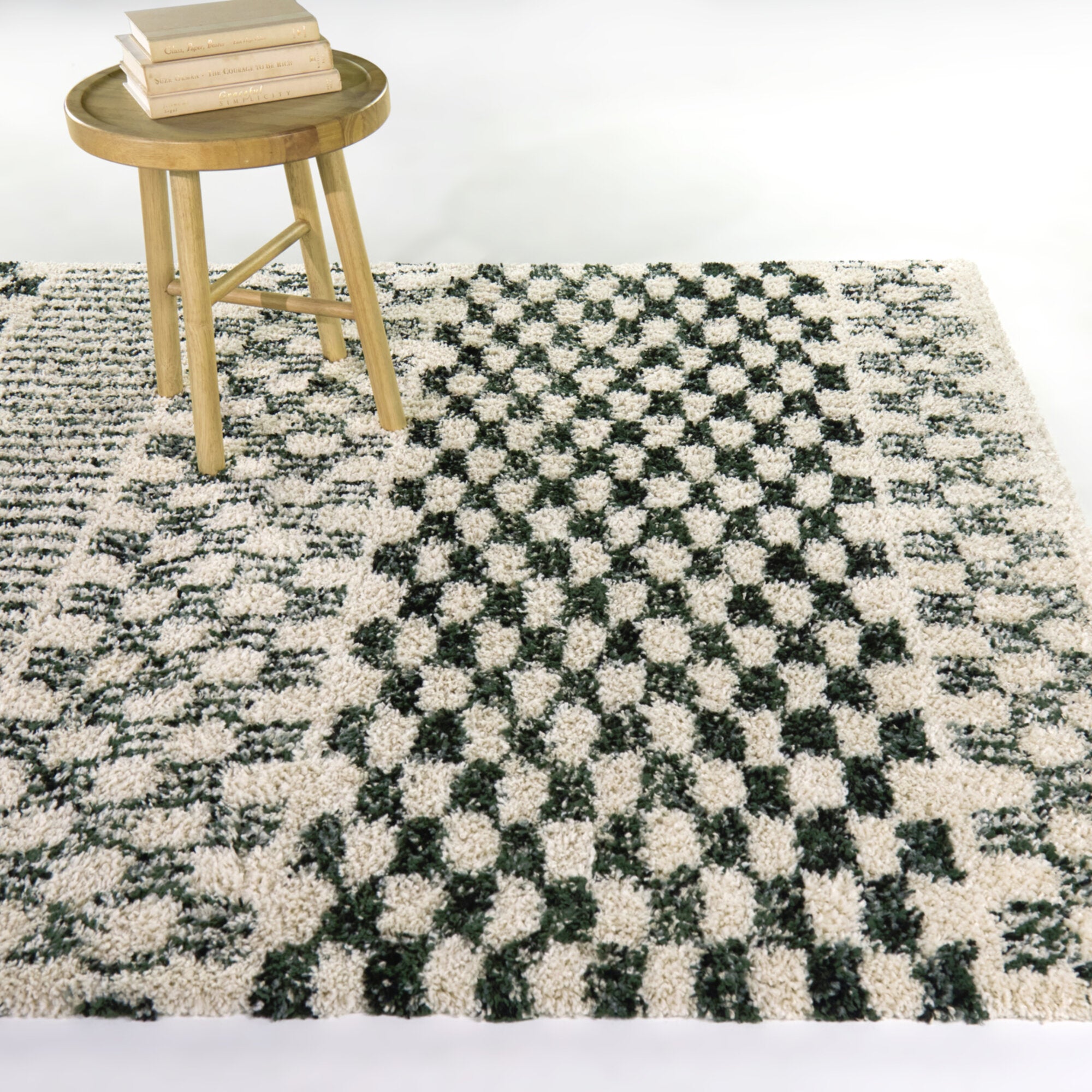 Mendieta Checkered Shag Area Rug - Balta Rugs