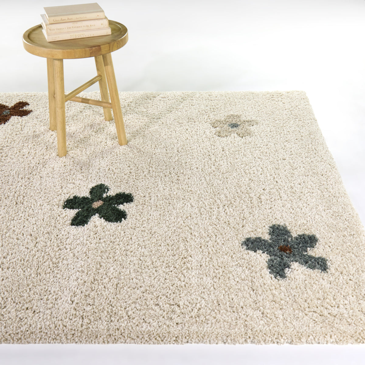 Floral Kids Shag Area Rug