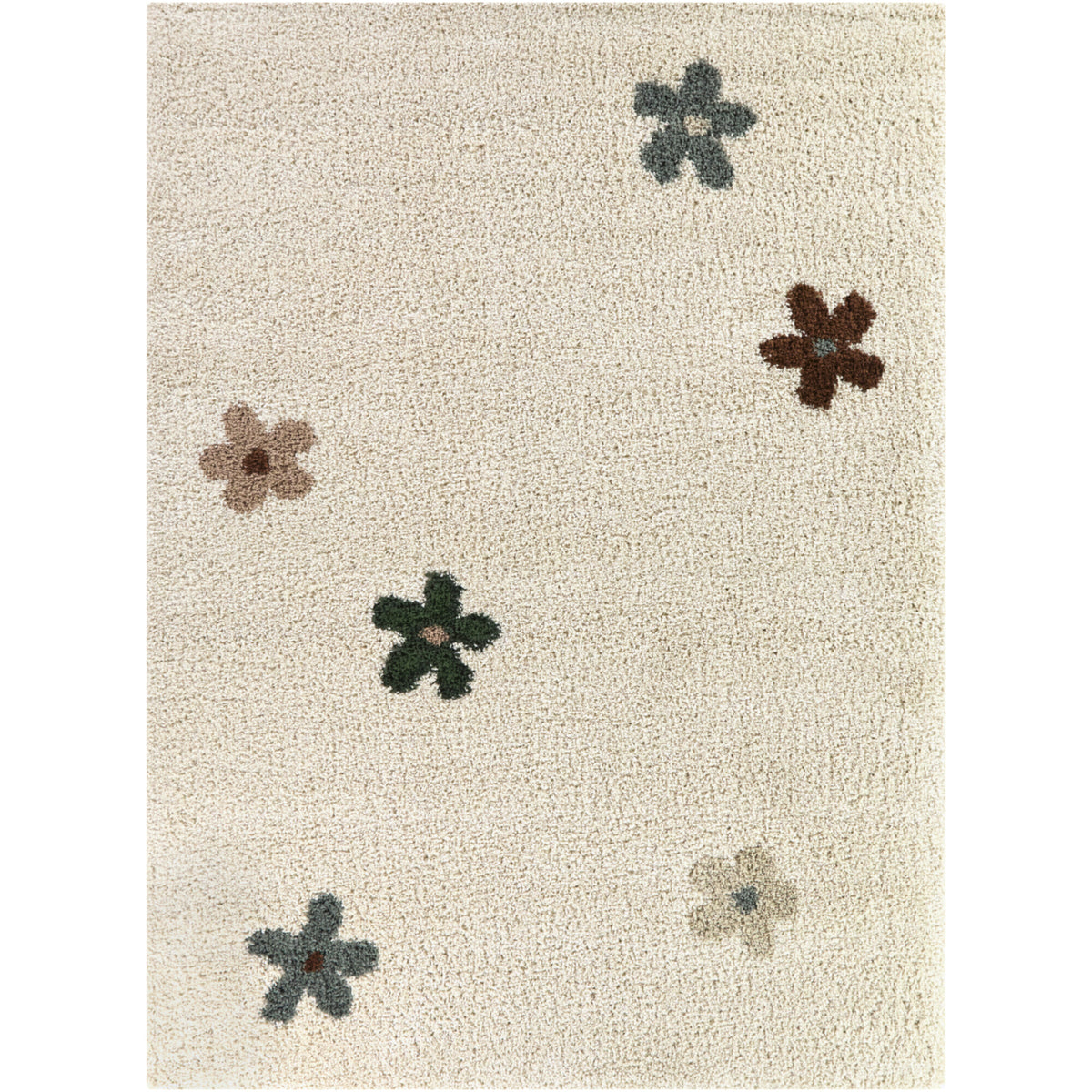 Floral Kids Shag Area Rug