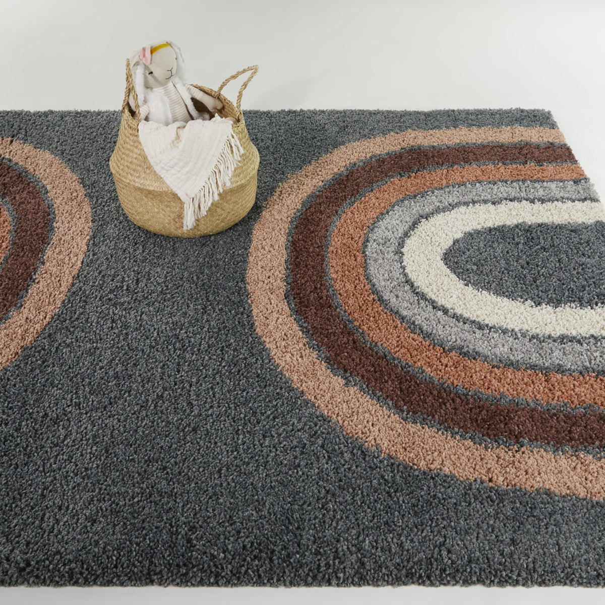 Kristina Kids Rainbow Shag Area Rug