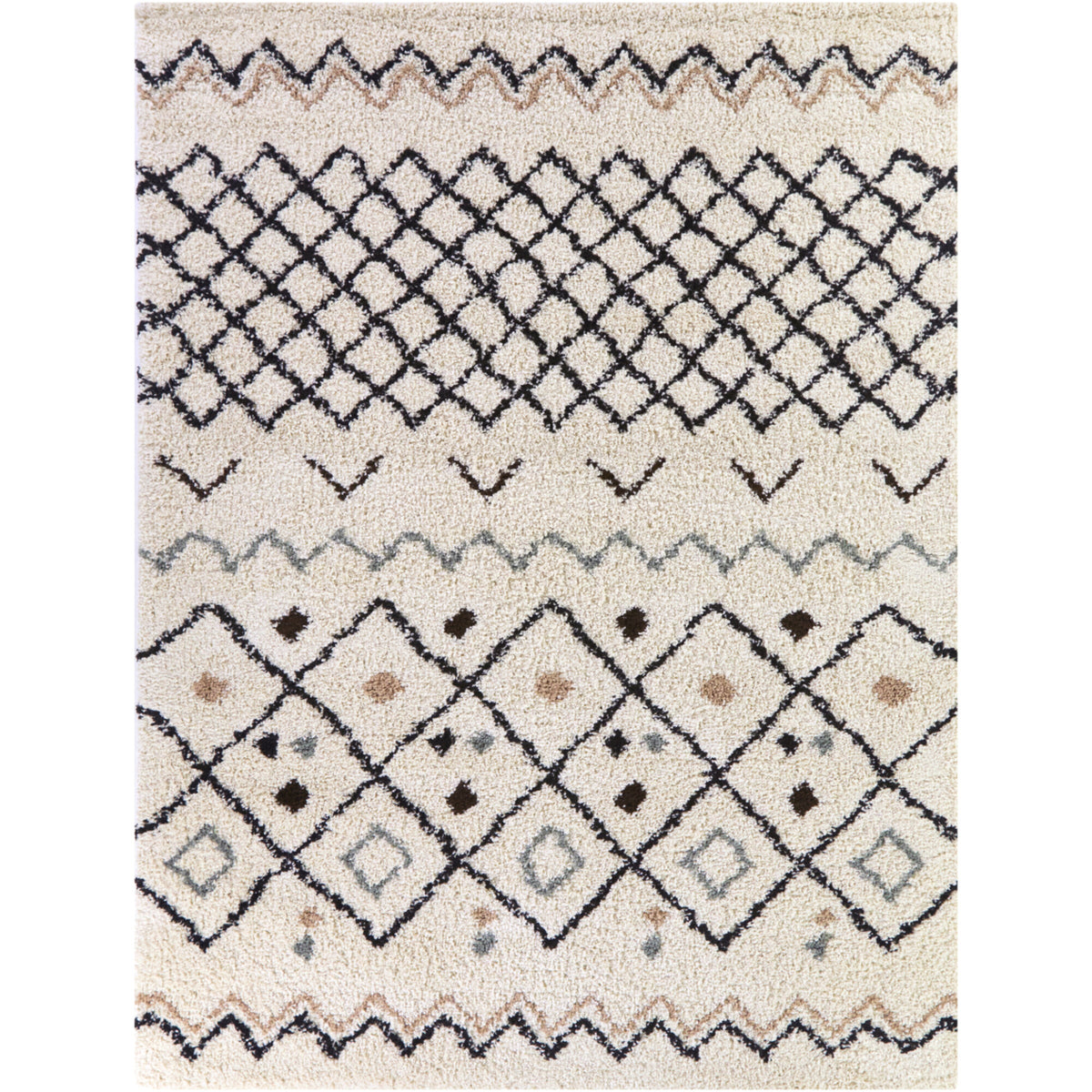 Catrin Moroccan Trellis Shag Area Rug