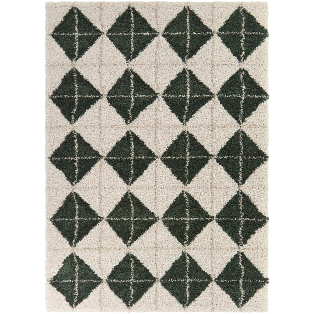 Quarterman Diamond Shag Area Rug