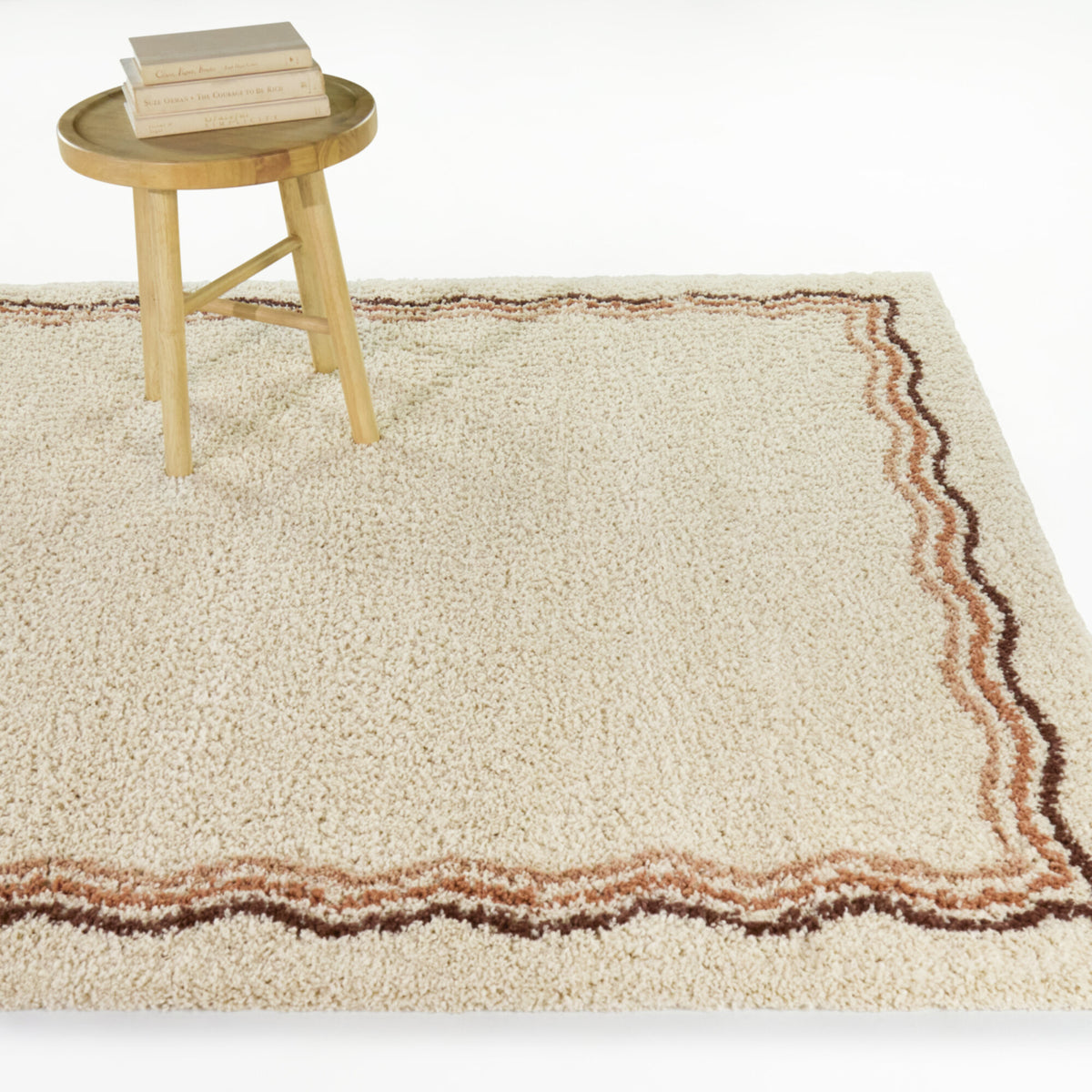 Ashbery Squiggle Border  Area Rug