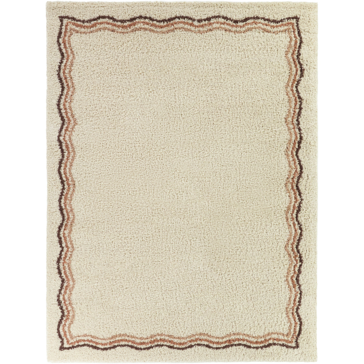 Ashbery Squiggle Border  Area Rug