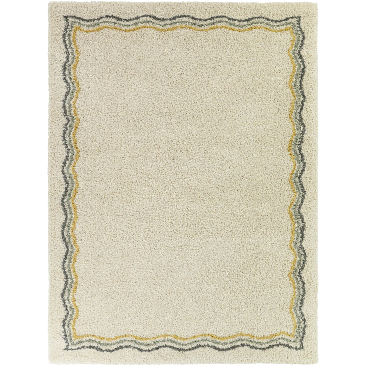 Ashbery Squiggle Border  Area Rug