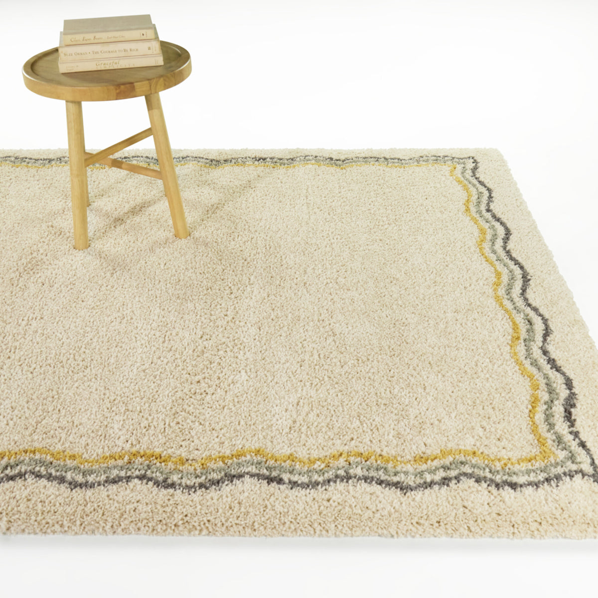 Ashbery Squiggle Border  Area Rug