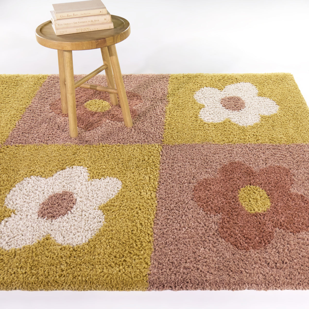Sylvia Floral Shag Area Rug