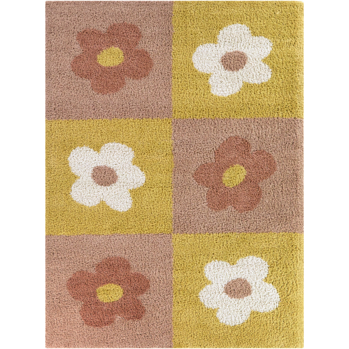 Sylvia Floral Shag Area Rug