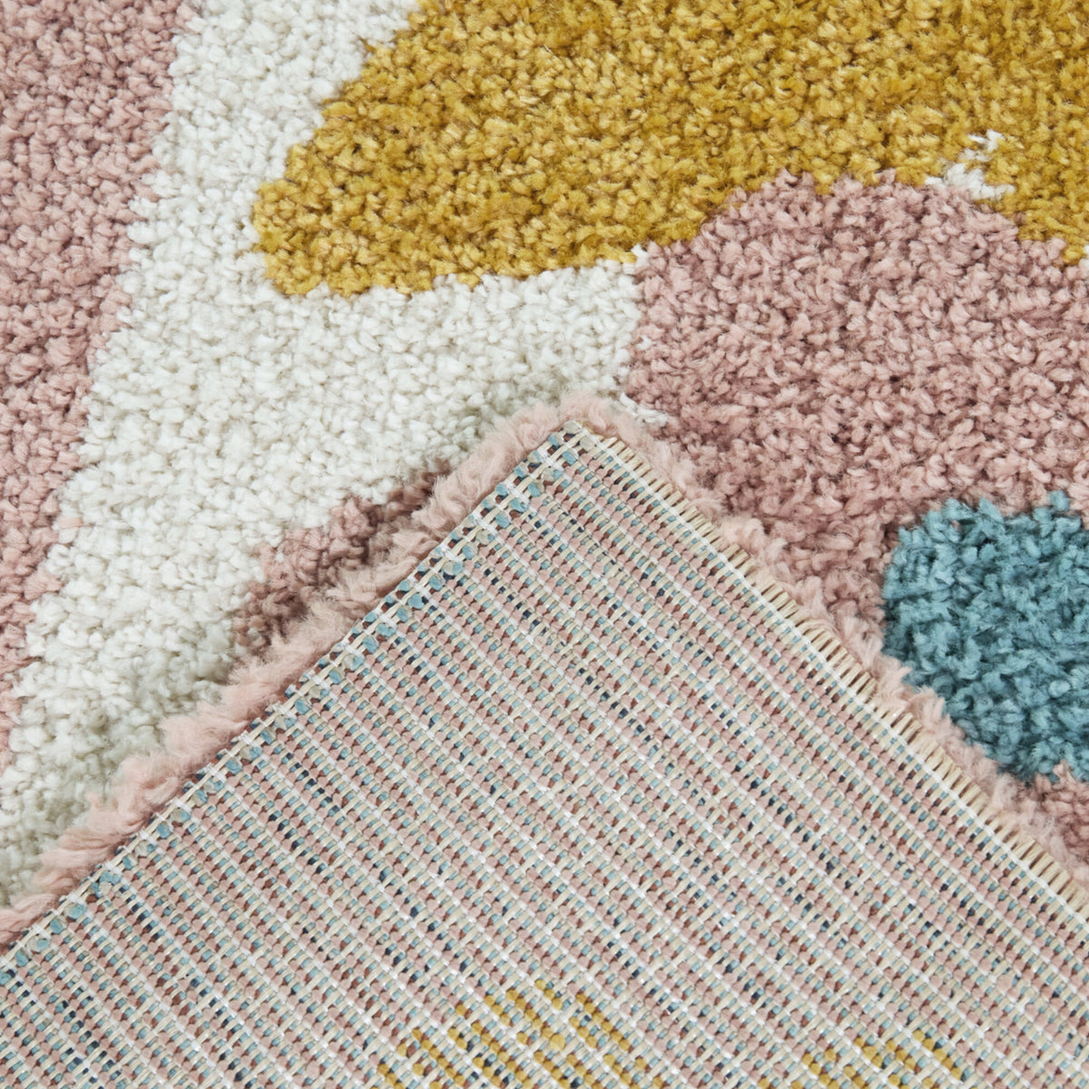 Kids Floral Colorblock Area Rug