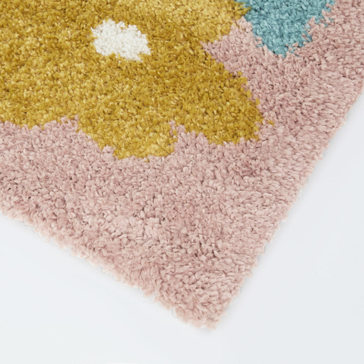 Kids Floral Colorblock Area Rug