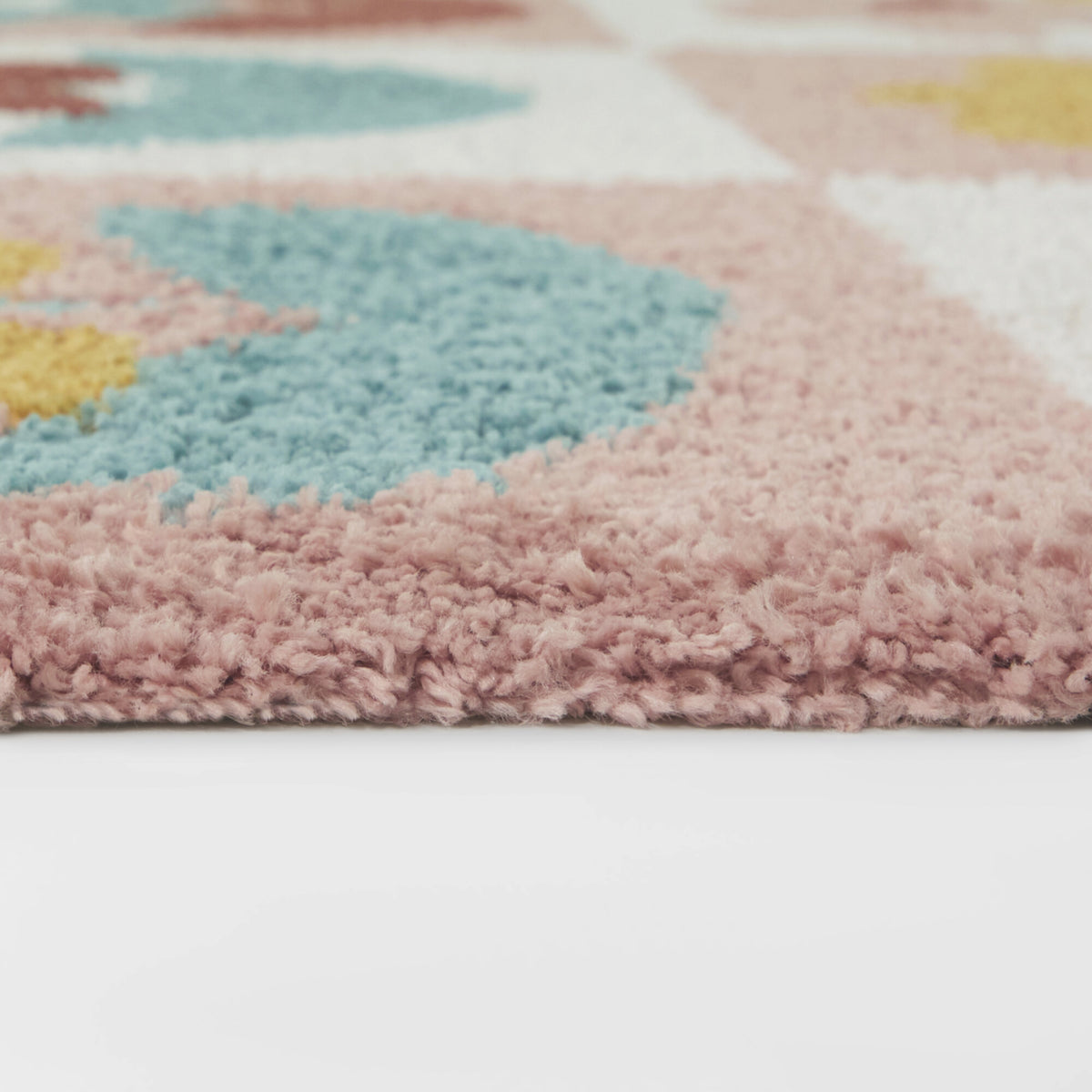 Kids Floral Colorblock Area Rug
