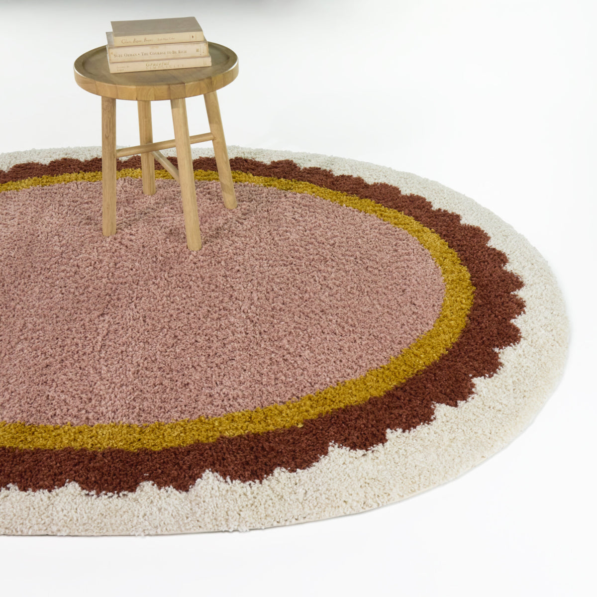 Marigold Scallop Border Area Rug