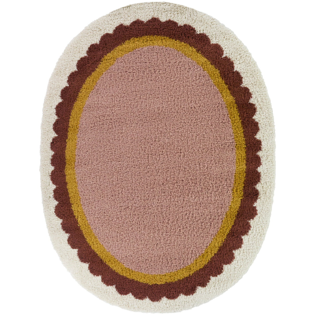 Marigold Scallop Border Area Rug