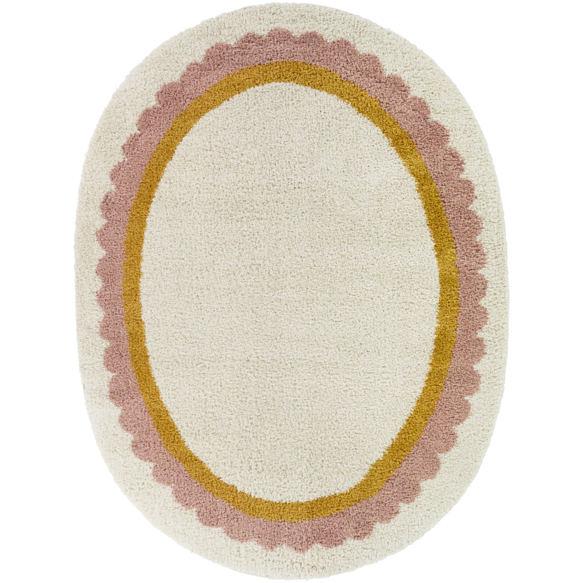 Marigold Scallop Border Area Rug