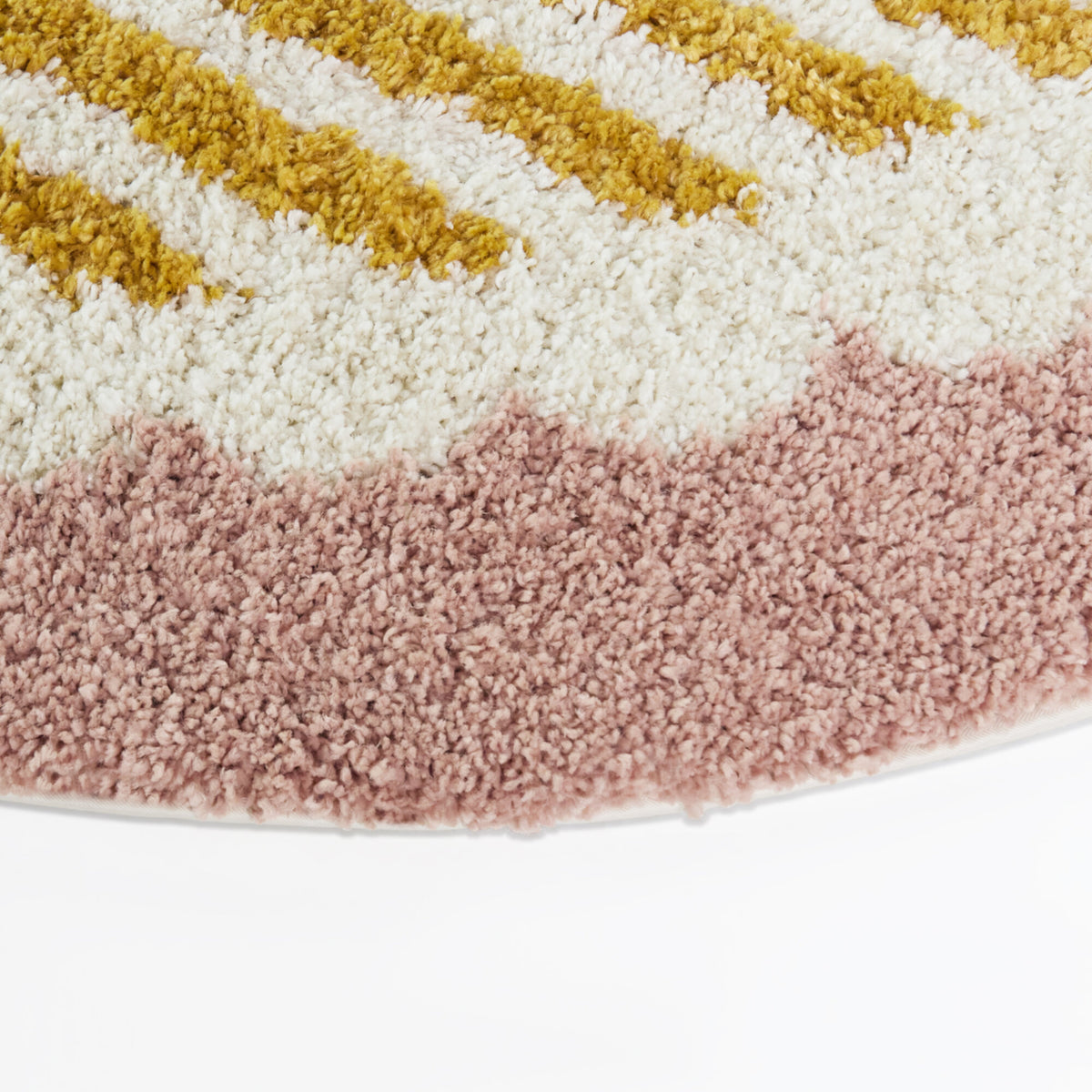 Linnea Scallop Border Stripe Area Rug