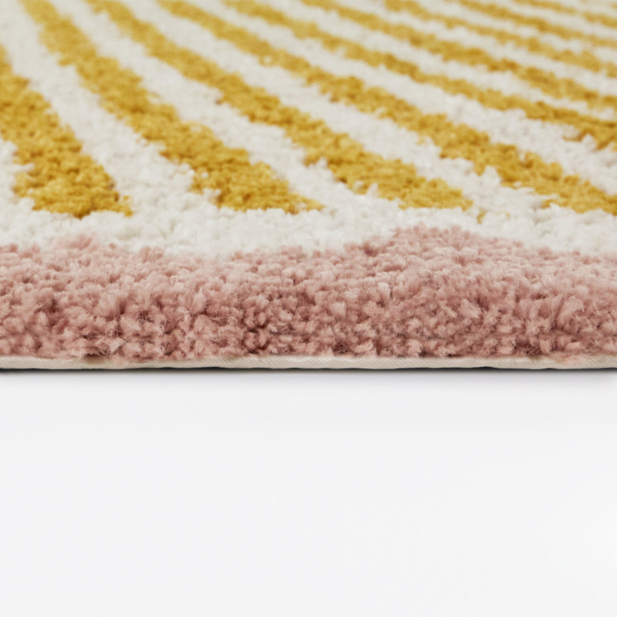 Linnea Scallop Border Stripe Area Rug