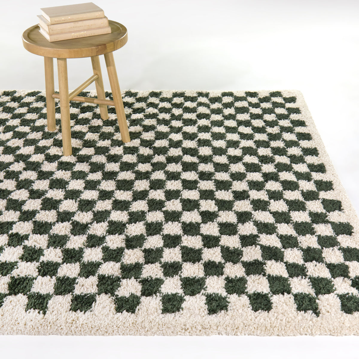 Covey Checkered Shag Area Rug