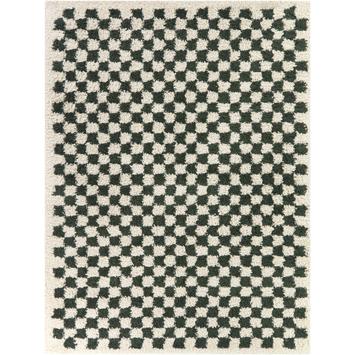 Covey Checkered Shag Area Rug
