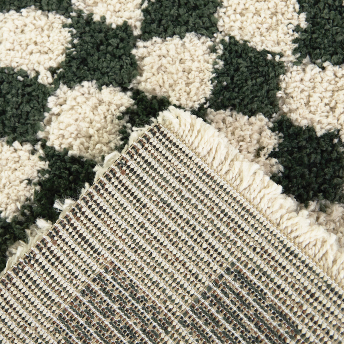 Covey Checkered Shag Area Rug