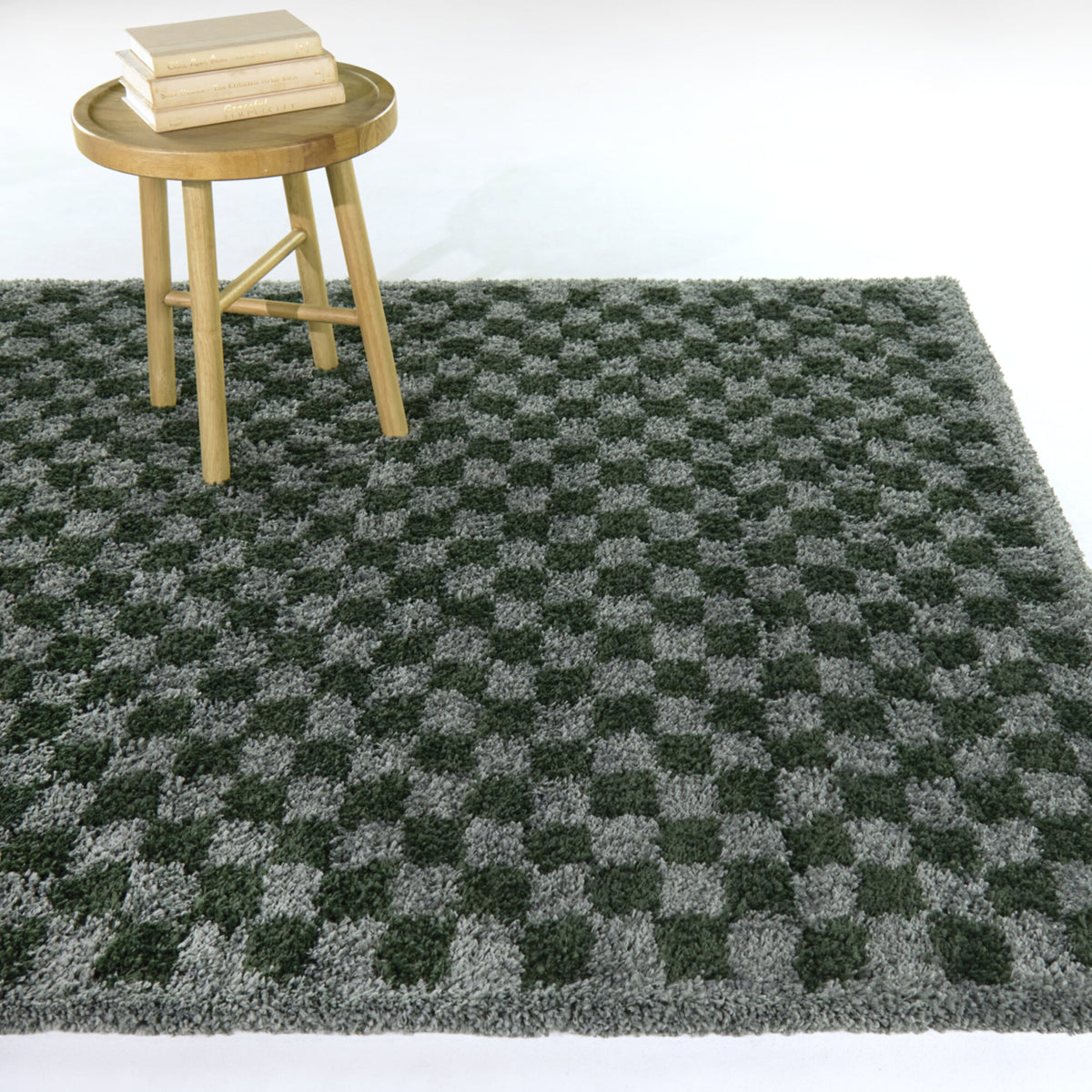 Covey Checkered Shag Area Rug