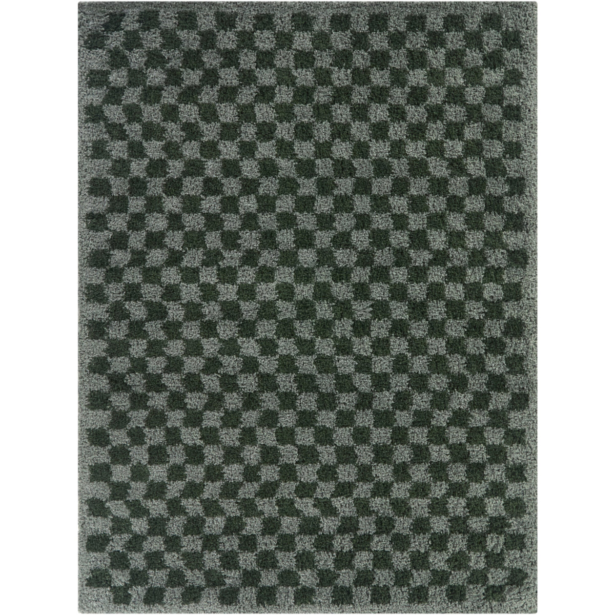 Covey Checkered Shag Area Rug