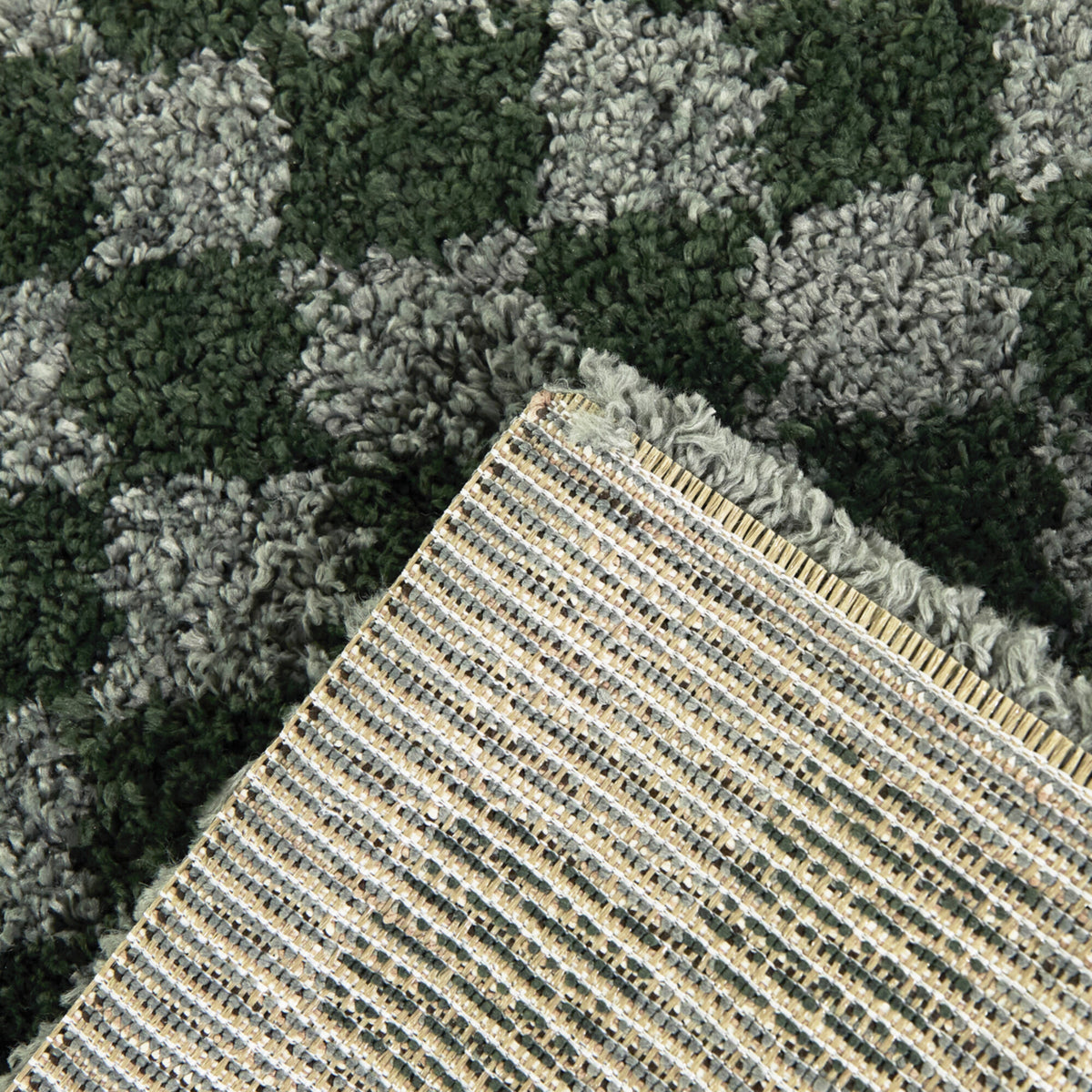 Covey Checkered Shag Area Rug