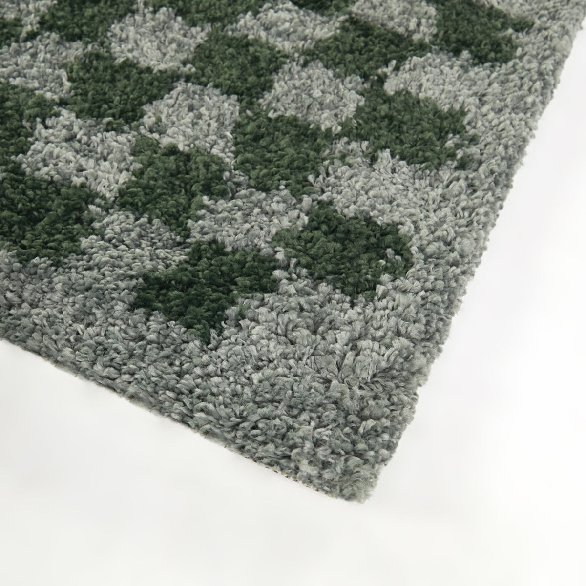 Covey Checkered Shag Area Rug