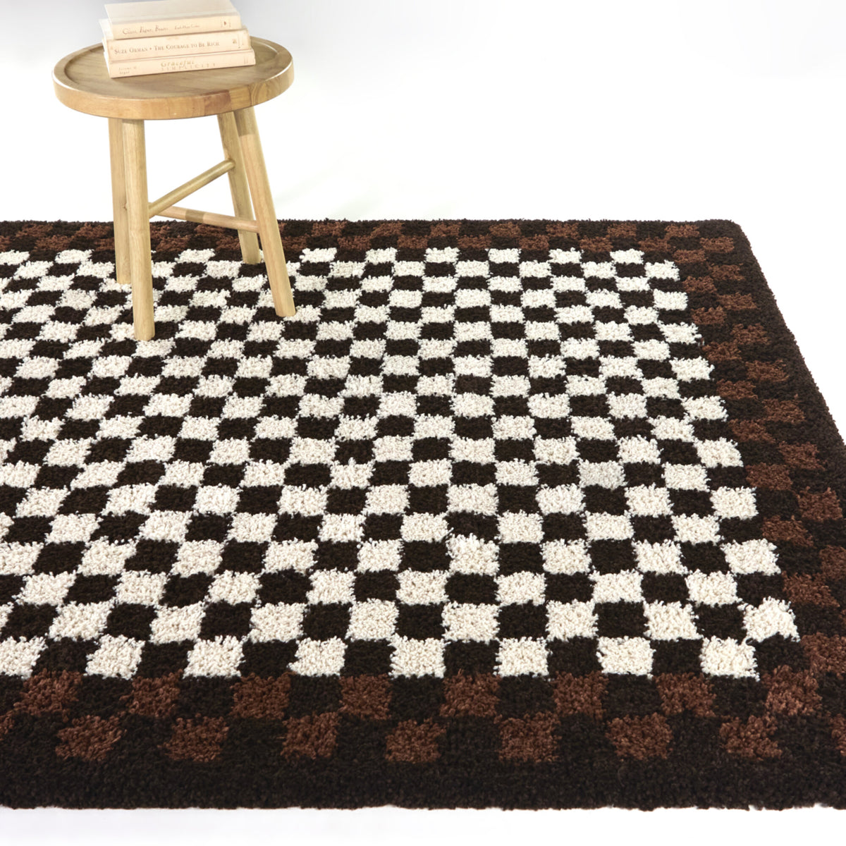 Covey Checkered Shag Area Rug