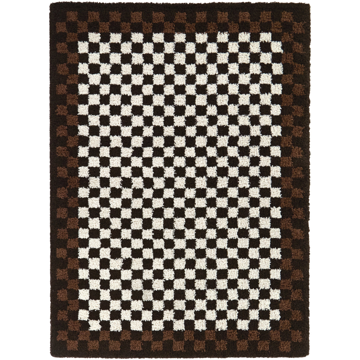 Covey Checkered Shag Area Rug