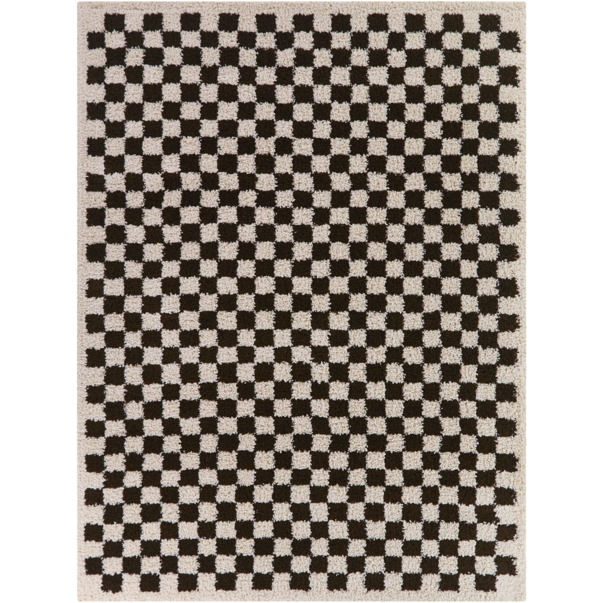 Covey Checkered Shag Area Rug