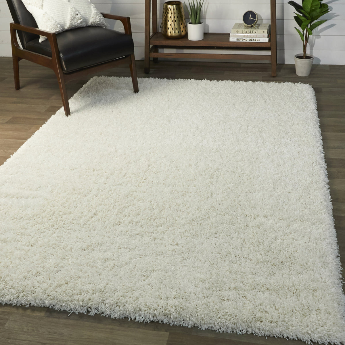 Trevail Solid Shag Area Rug