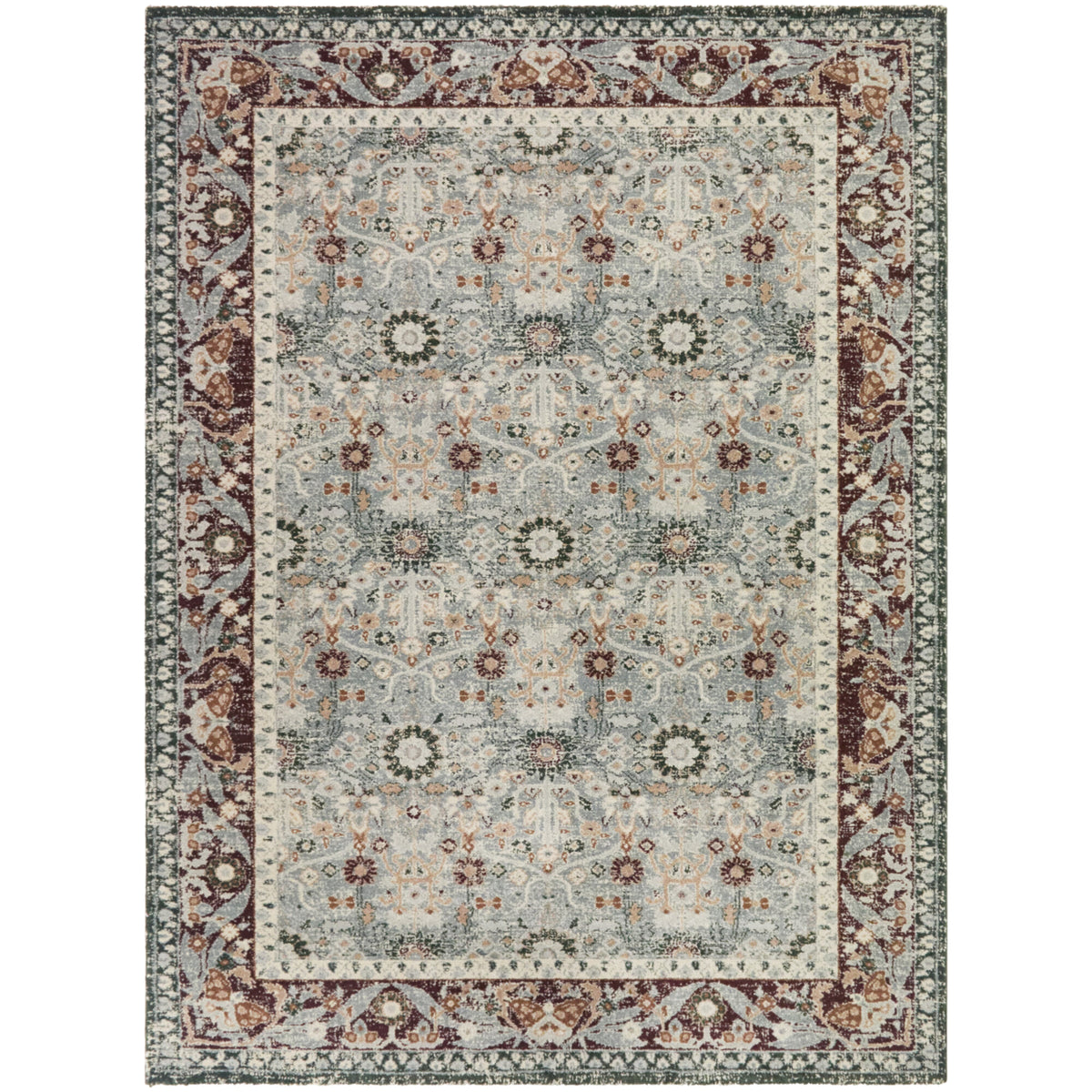 Karlovich Traditional Border Area Rug