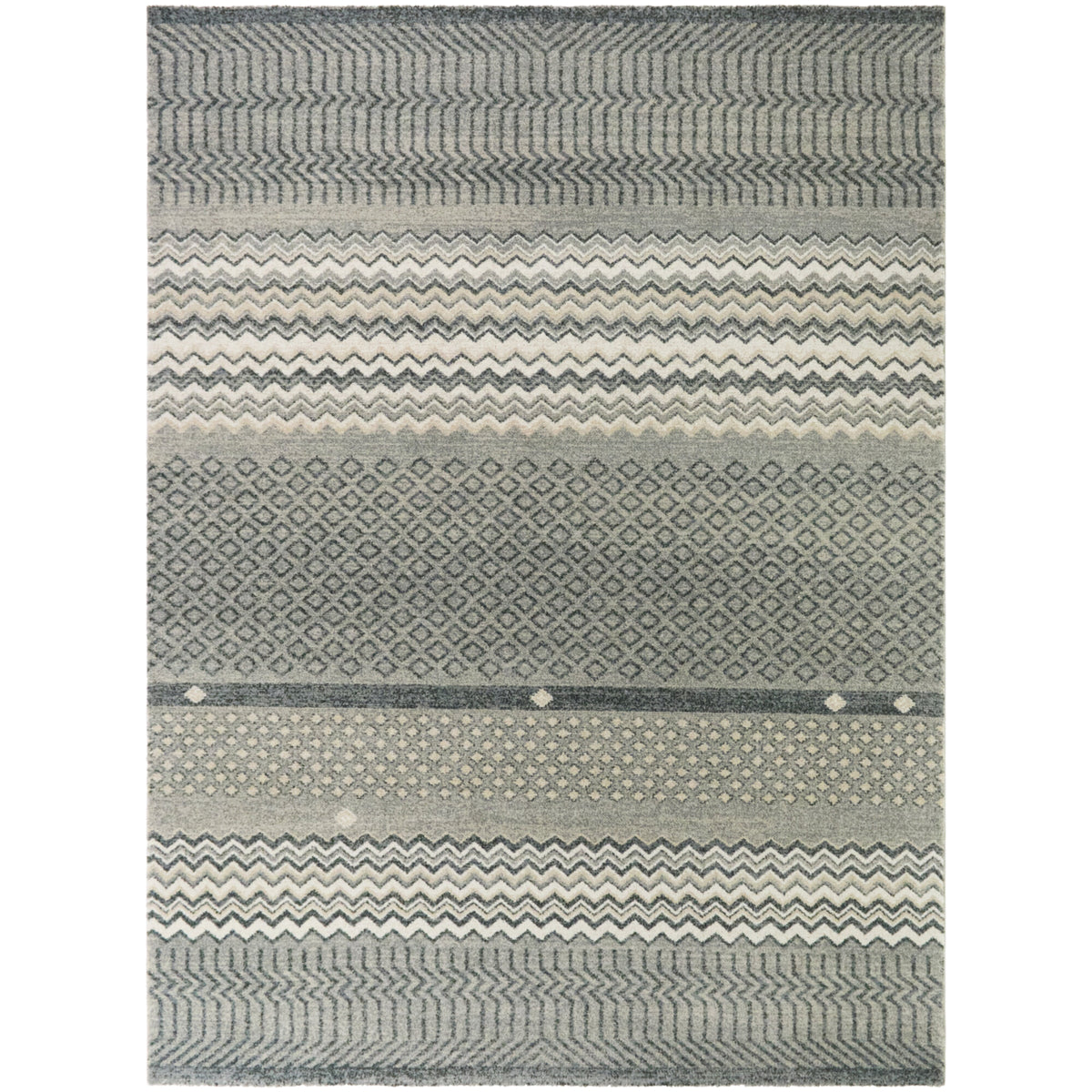 Sabin Chevron Boho Area Rug