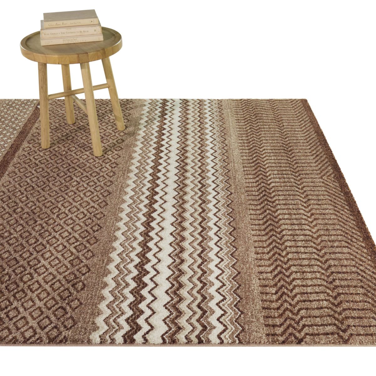 Sabin Chevron Boho Area Rug