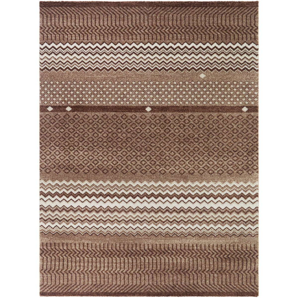 Sabin Chevron Boho Area Rug