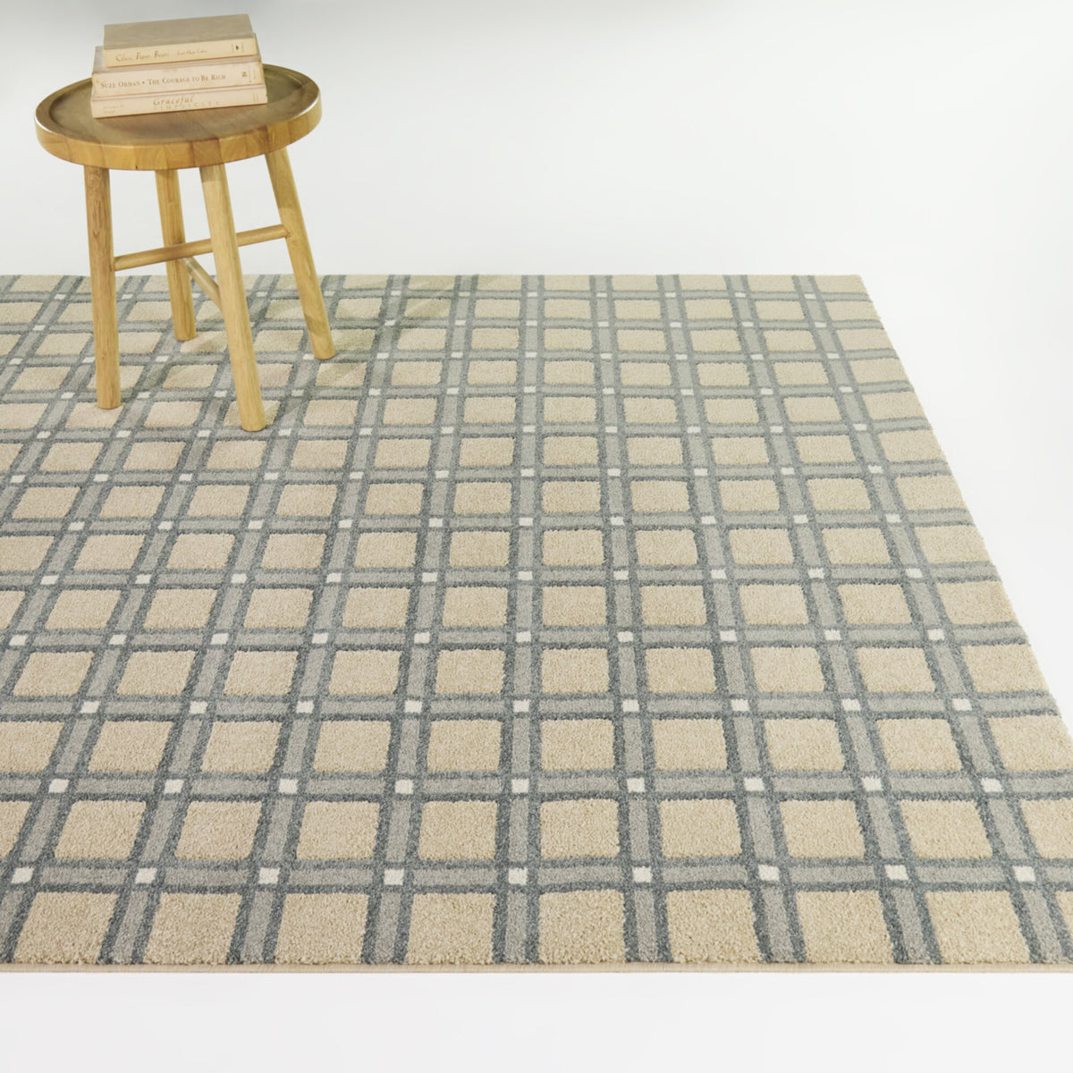 Mayere Scandi Grid Area Rug