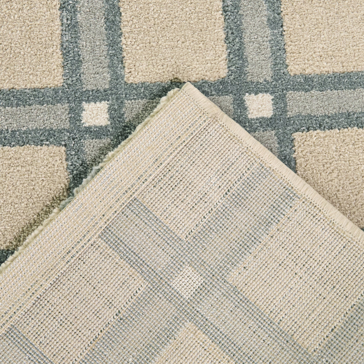 Mayere Scandi Grid Area Rug
