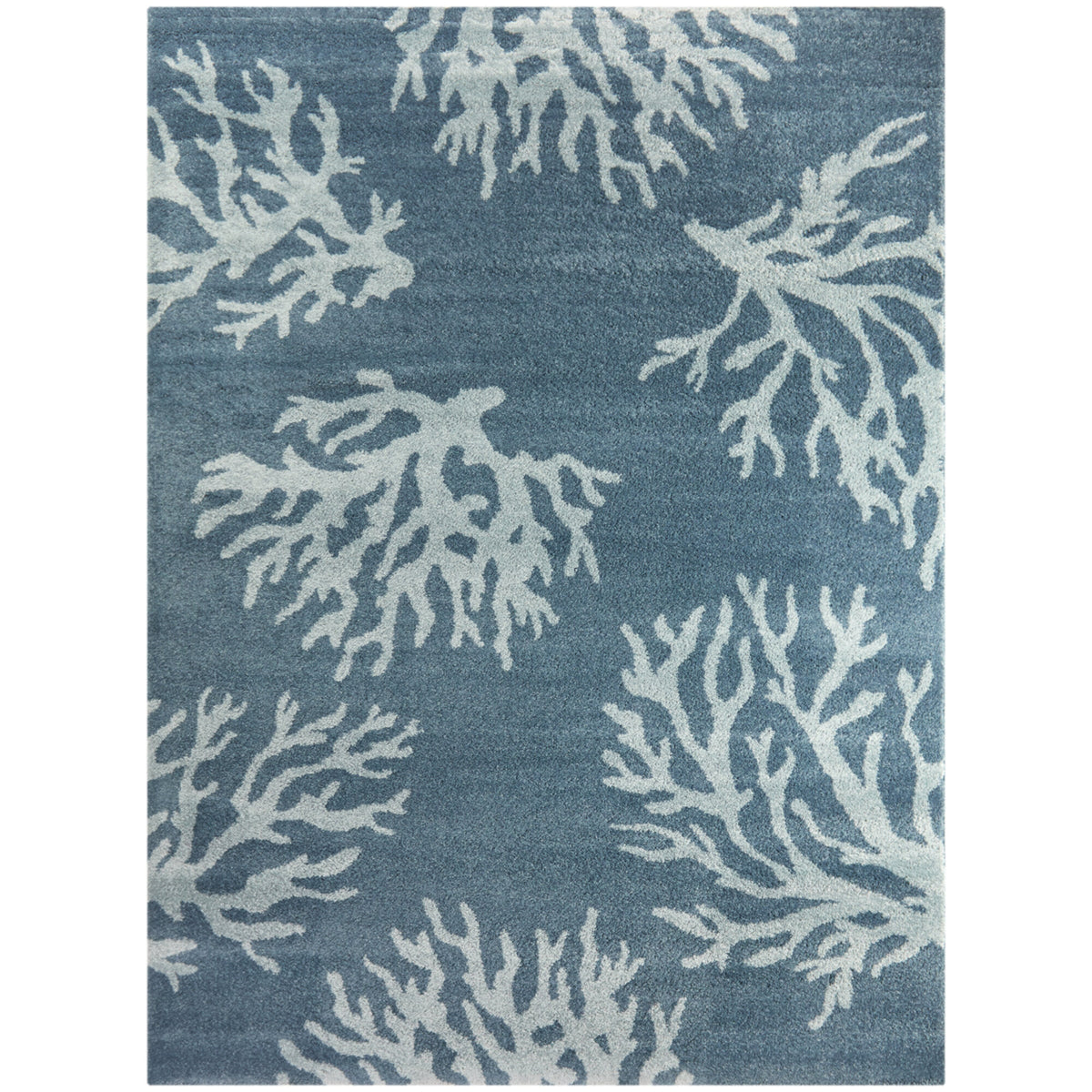 Caistor Coastal Coral Print Area Rug