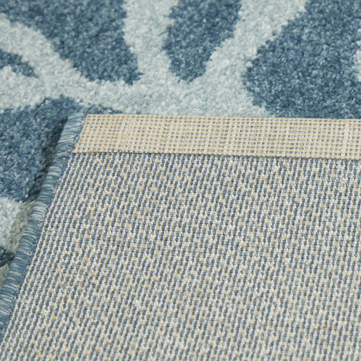 Caistor Coastal Coral Print Area Rug