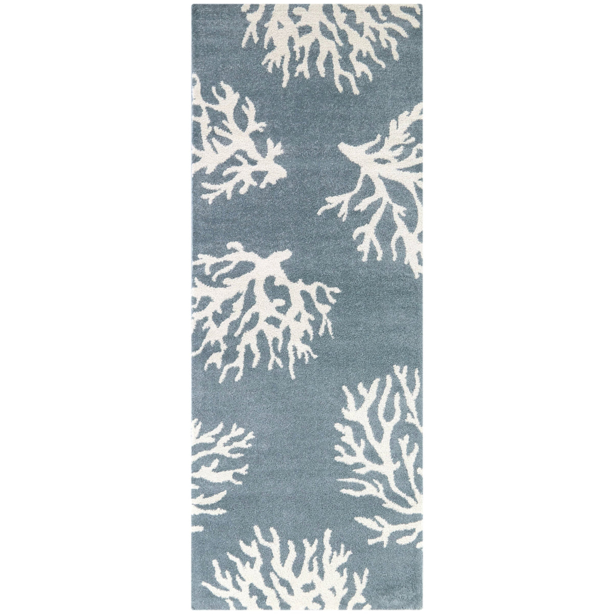 Caistor Coastal Coral Print Area Rug