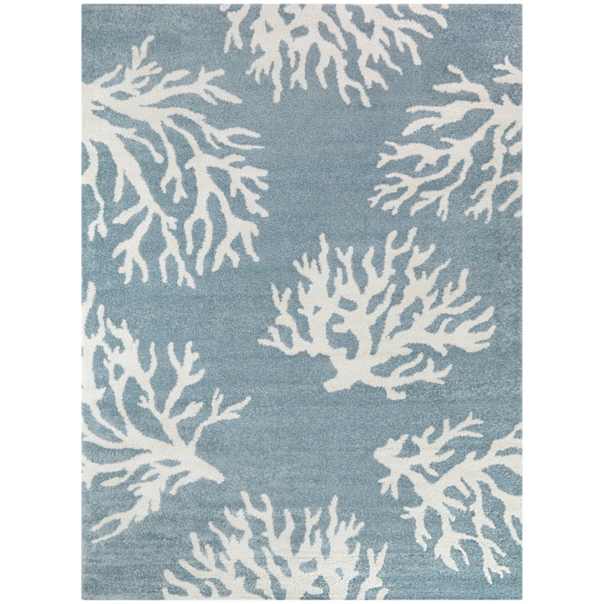 Caistor Coastal Coral Print Area Rug