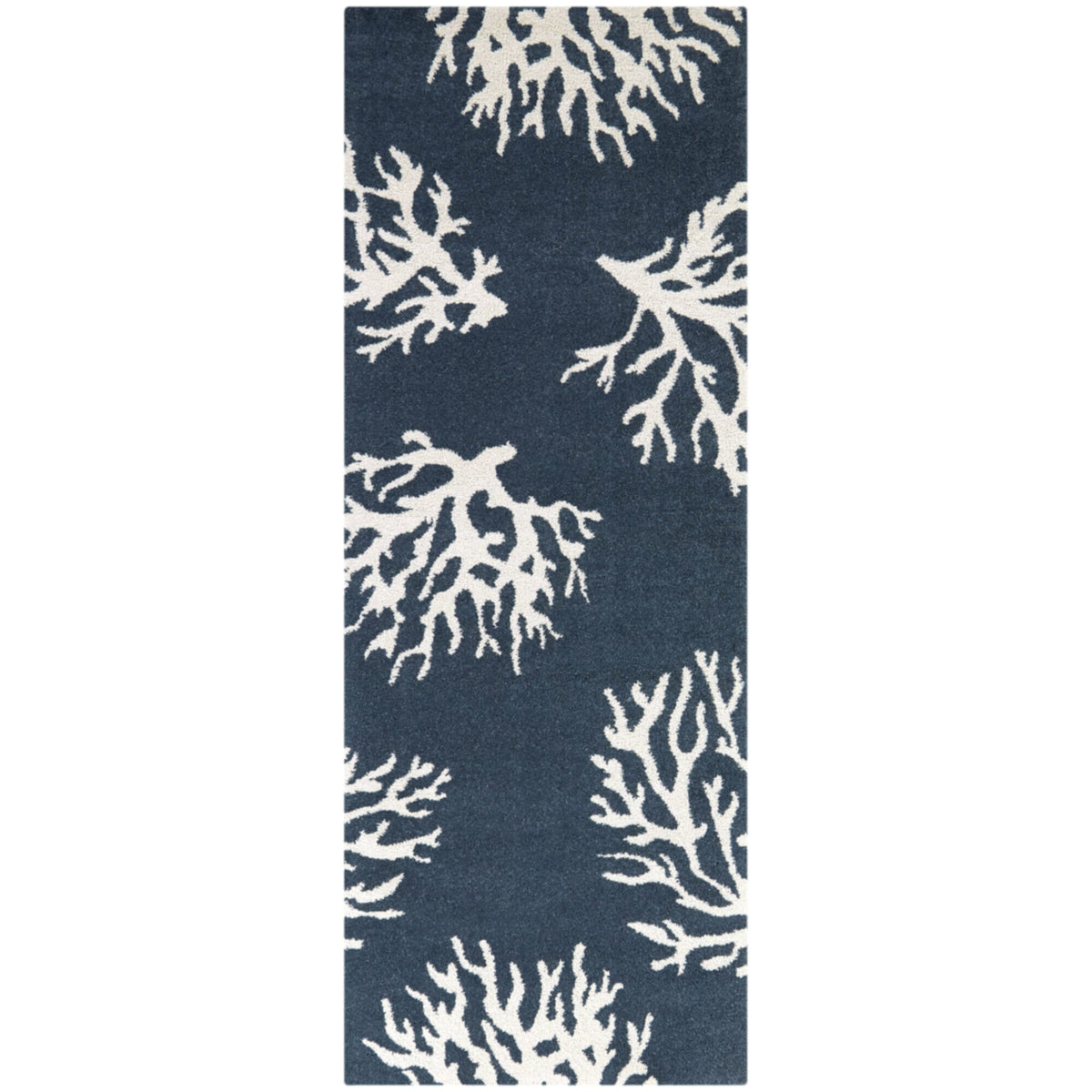 Caistor Coastal Coral Print Area Rug
