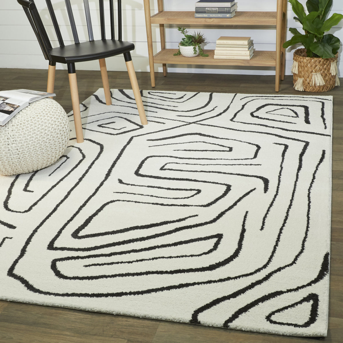 Pollock Modern Abstract Area Rug