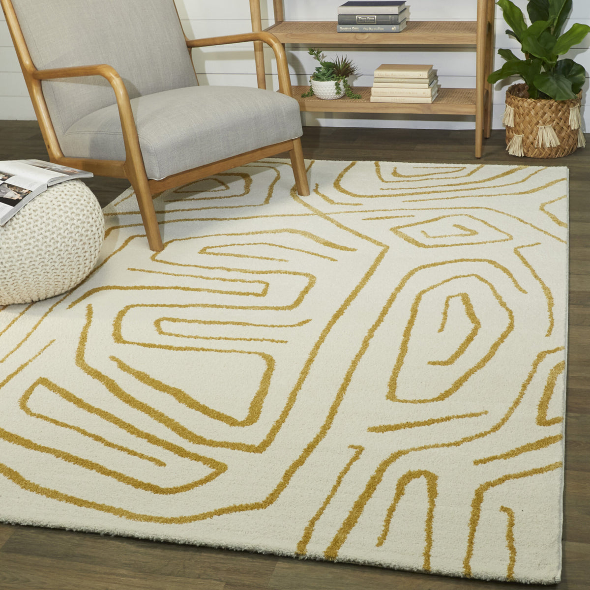 Pollock Modern Abstract Area Rug