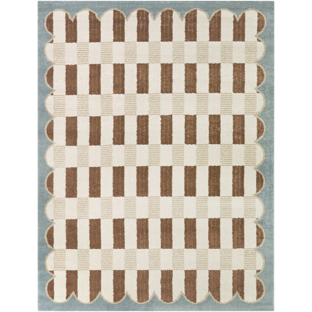 Schroder Scallop Checker Area Rug