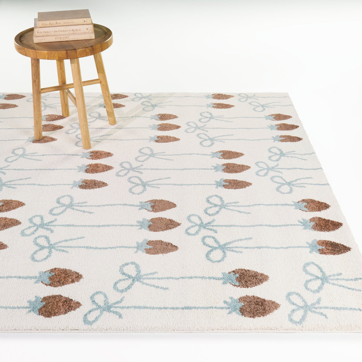 Fields Strawberry Bows Area Rug